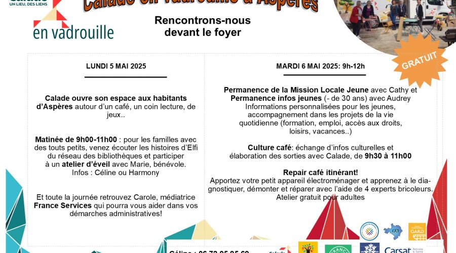 calade en vadrouille Aspères 2025