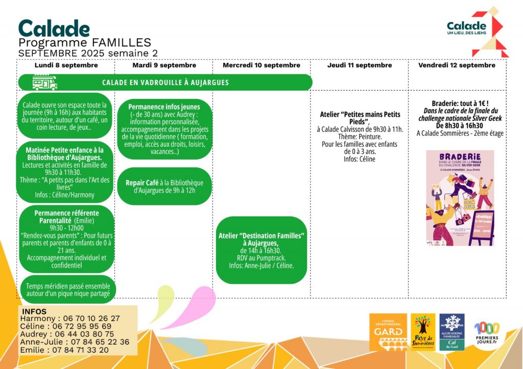 programme septembre