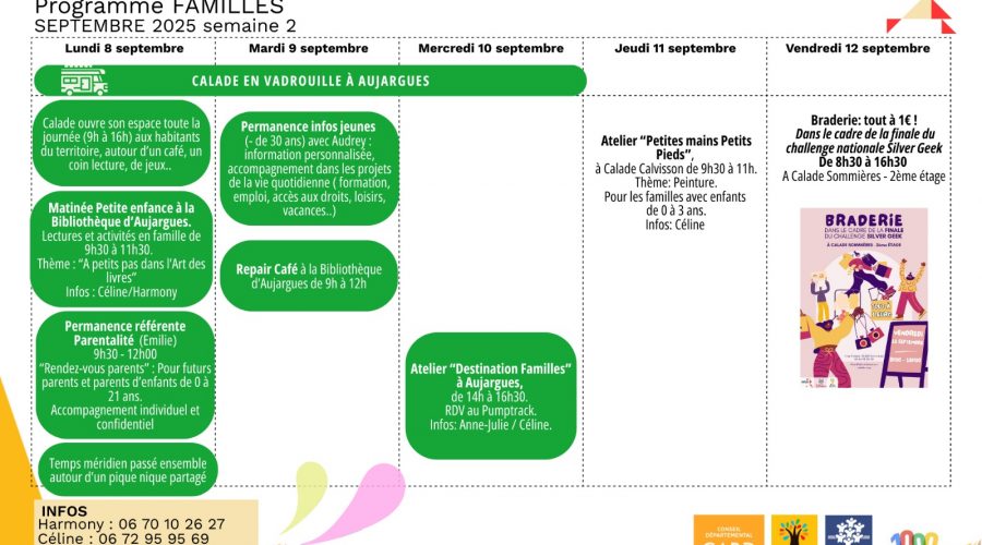 programme septembre